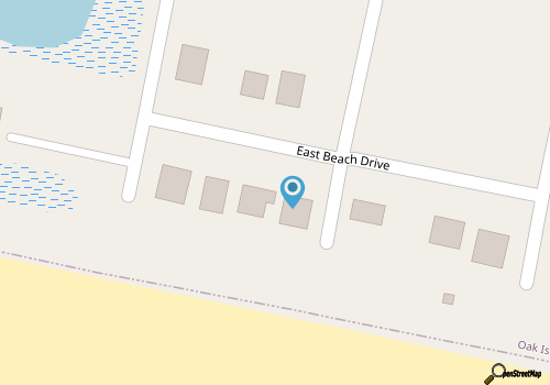 Oceanfront 5br home with private beach access in Oak Island map location