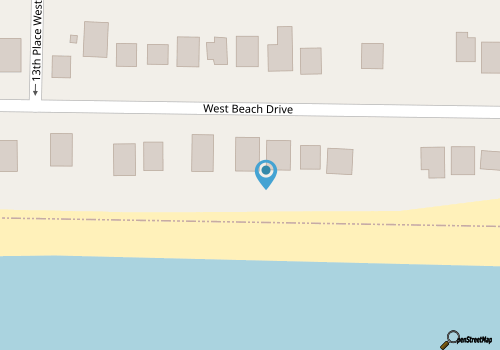 Admiral's Quarters: Cozy Oceanfront Home with Covered Porch map location