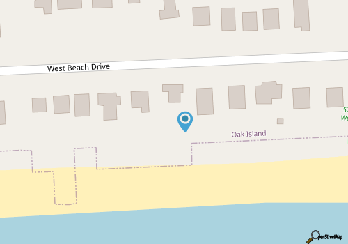 Sea And Sound: Beachy Oceanfront Home on West Beach, Oak Island. map location