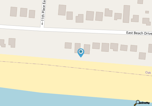 Tiger Pause / 1107 East Beach Drive - Coastal Vacation Resorts map location