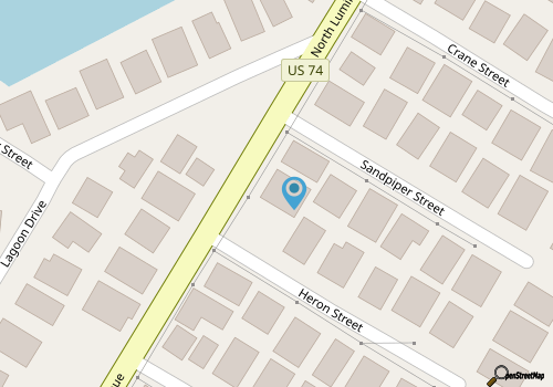 Beautiful beach house with an elevator, washer/dryer, & AC - walk to the beach map location