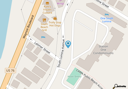 Station One - TH9 - Oceanfront townhouse with community pool, tennis, beach map location