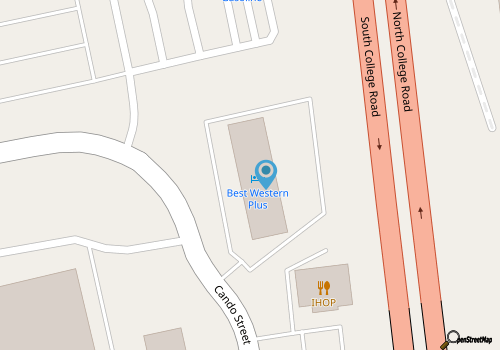 Best Western Plus University Inn Wilmington map location