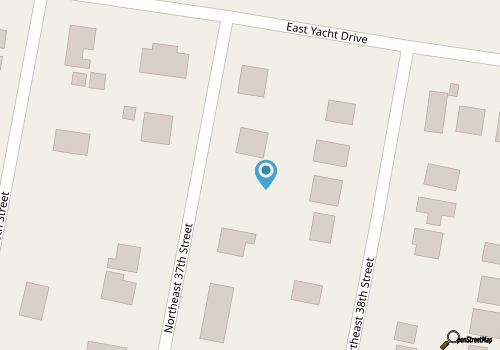 Lovely new bungalow with screened patio, AC, WiFi, & bikes - walk to beach map location