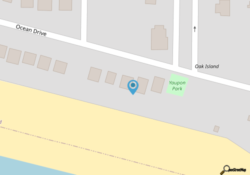 Gull Cottage: Oceanfront House in Yaupon Beach near the Oak Island Fishing Pier map location
