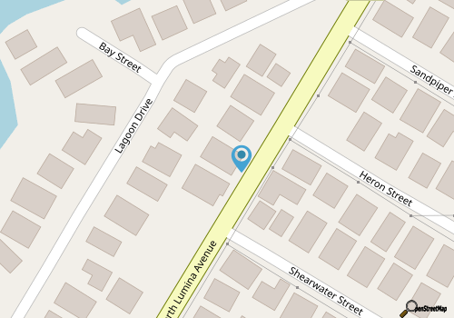 Spacious Townhome in the heart of Wrightsville Beach map location